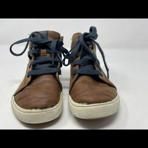 Wonder Nation Boys Shoes  Boots Lace Up Brown Size 13 Non Marking Fabric Upper